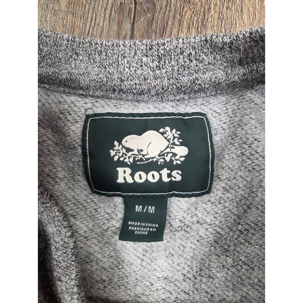 Roots Canada Gray Pullover Sweatshirt Dolman Long Sleeves Crewneck Medium - Picture 4 of 6